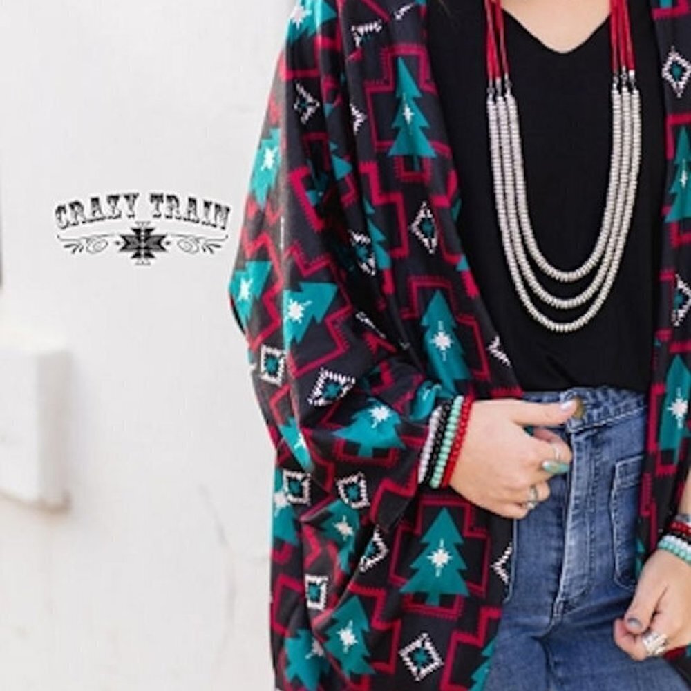 CRAZY TRAIN CHRISTMAS VACATION CARDIGAN - Picture 2 of 3